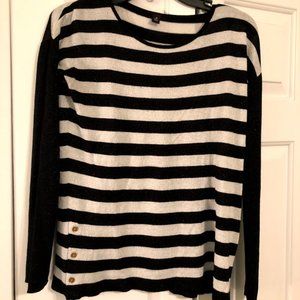 Striped Long Sleeve Lightweight Sweater